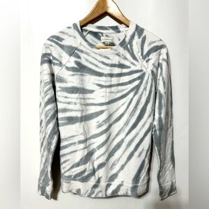 Lucky Brand blue White Tie Dye Pullover Sweater Small